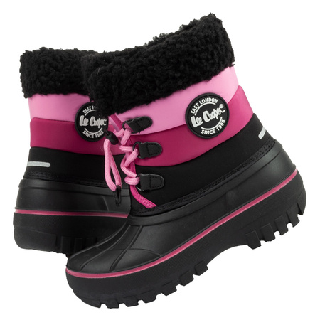 Lee Cooper Kinder-Schneestiefel [LCJ-24-44-2855], Pink und Schwarz.