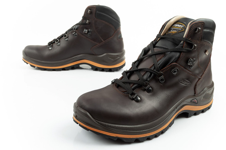 Grisport Marrone Wasserdichte Leder-Wanderstiefel für Herren
