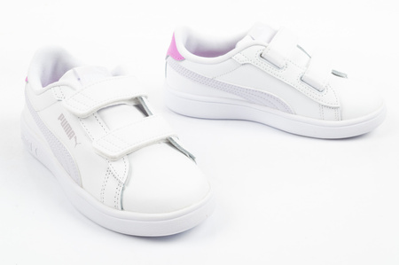 Puma Smash 3.0 Kinder-Sneaker, Weißes Leder, Modisch