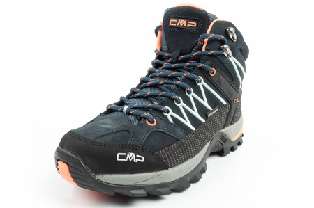 CMP Rigel Damen-Wanderschuhe, Leder, strapazierfähig, wasserdicht, Overknee, Marineblau