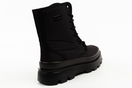 Progress Damen-Winterstiefel, Schwarz, Isoliertes Lammfell