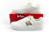 Lee Cooper Damen-Sneaker, modisches Weiß und Gold