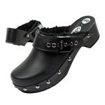 Scholl Iconic [F307031004] Lederclogs, schwarz.