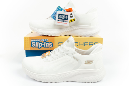 Skechers Bobs Squad Chaos [117497/OFWT] Damen Slip-In Sportschuhe, Weiß.