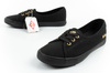 Lee Cooper Damen-Sneaker, Schwarze Slip-On-Ballerinas