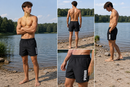 Puma Herren-Badeshorts, modische Badeshorts für Strand und Meer