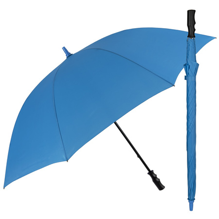 Perletti XXL 132 cm langer, blauer, winddichter Golfschirm mit manueller Öffnung