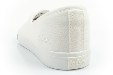Lee Cooper Damen-Sneaker, weiße Slip-On-Ballerinas