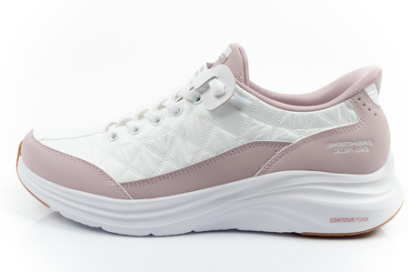 Skechers Damen Contour Foam Slip-Ins, Weiß – Bequeme Sneaker