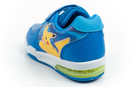 Leomil Kinder-Sportschuhe, leichte Pokémon-Sneaker mit Klettverschluss und LED-Beleuchtung (hellblau)