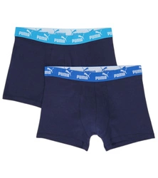 Puma Herren-Boxershorts, 2er-Pack, Marineblau, bequeme Baumwolle