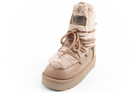 D. Franklin Damen Winterstiefel, modisches Fellfutter, brauner High-Top