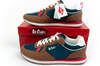 Lee Cooper Herren-Sneaker, modisch, bequem, strapazierfähig, Marineblau, Braun