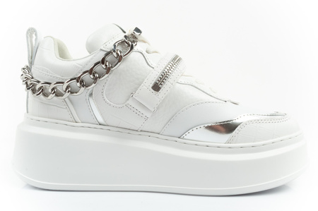 Karl Lagerfeld Anakapri Schuhe Sneakers Damen Sport Leder weiß [KL63543 01S]