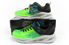 Skechers S Lights-Meteor [401495L/BBLM] LED Kinder-Sportschuhe, grün und schwarz.