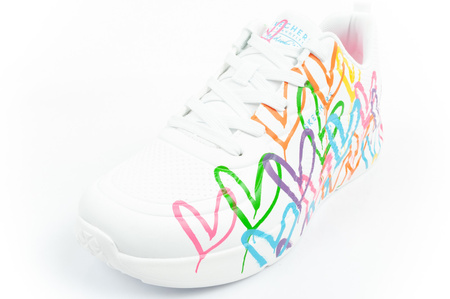 Skechers Uno Lite Schuhe Sneaker Sport Damen Weiß Bequem [177977/WMLT]