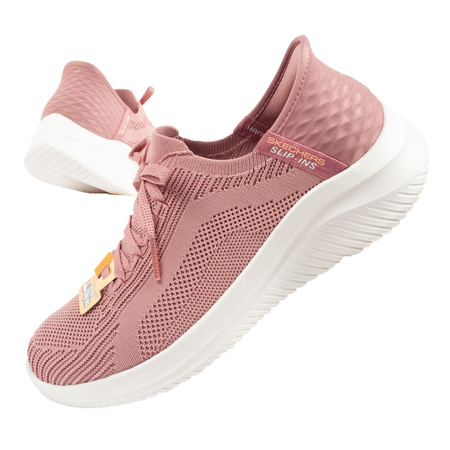 Skechers Ultra Flex Damen Sport-Schuhe Sneakers SLIP-INS bequem Rosa