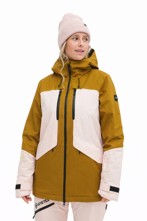O'Neill Damen-Winterjacke für Snowboarden, GTX RECCO Ski, Pink und Braun