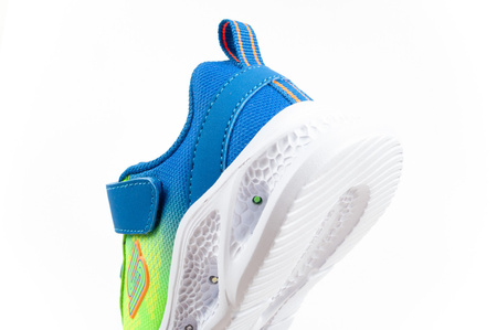 Skechers S Lights Kinder Sportschuhe Jungen leichte bequeme LED blau