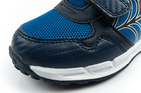 Leomil Kinder-Sportschuhe Spiderman Sneaker, leicht, mit Klettverschluss, schwarz/blau