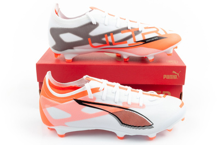 Puma Ultra 5 Match FG/AG Fußballschuhe, Firm Ground, Weiß/Orange