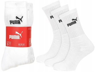 Puma Crew [7308 300] 3er-Pack weiße lange Socken.