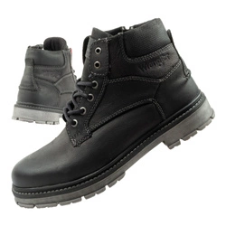 Wrangler Allan Mid Herren Chelsea Boots, elegante Lederstiefelette, Schwarz