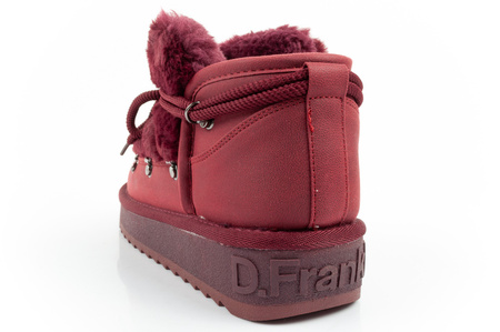 D. Franklin Damen Winterstiefel, modisches Fellfutter, Burgunderrot