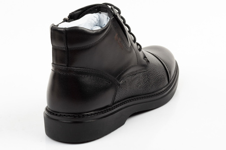 Elegante, gefütterte Herren-Ankle-Boots aus schwarzem Leder von Lee Cooper