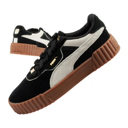 Puma Carina 3.0 Damen-Sneaker, Leder, Schwarz, Modisch