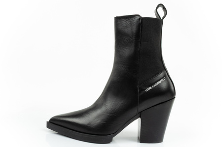 Karl Lagerfeld Cowboystiefel Damen Cowboystiefel Leder schwarz [KL31264 000]