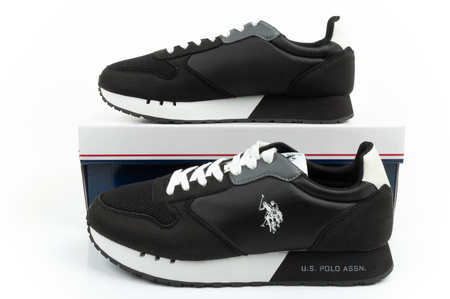 U.S. Polo Assn. Herren-Sneaker, modisch, bequem, Schwarz