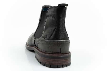 Wrangler Randy Herren Chelsea Boots, elegant, modisch, Slip-On, Schwarz