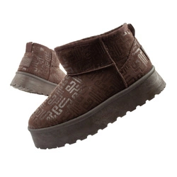 Lee Cooper Damen Winter Schneestiefel Modische Fellgefütterte Stiefeletten Dunkelbraun