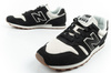 New Balance 373 Herren-Sneaker, modisches schwarzes Leder