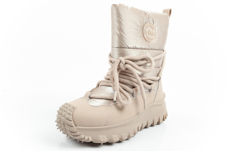 Lee Cooper Damen Winter-Wanderschuhe, Beige, Echtleder