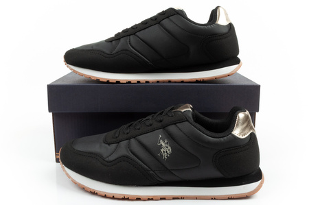 U.S. Polo Assn. Damen-Sneaker, modisch, bequem, Schwarz