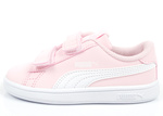 Puma Smash v2 Kindersportschuhe [365183 49], Rosa und Weiß.