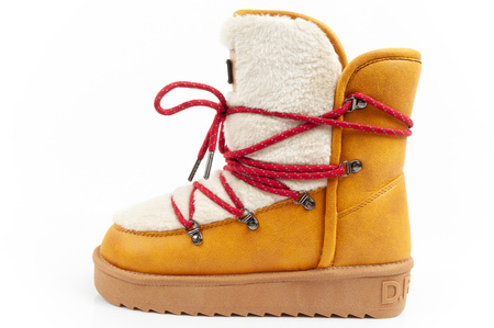 D. Franklin Damen Winterstiefel, modisches Fellfutter, isoliert, Senfgelb