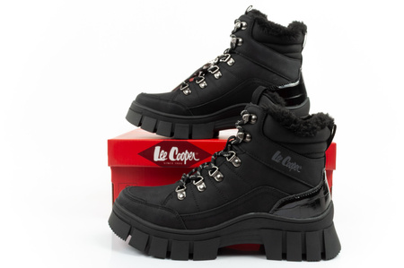Lee Cooper Damen Winter-Wanderschuhe, isoliert, Schwarz, High-Top