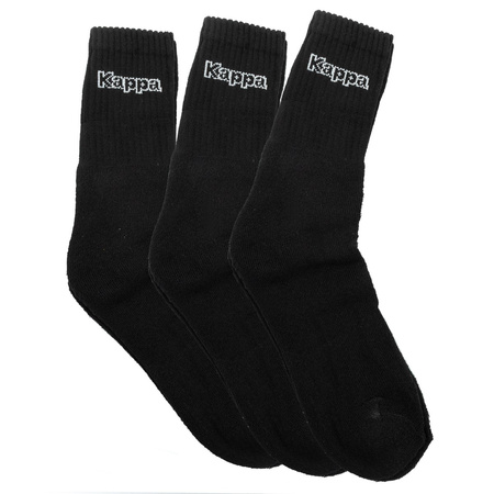 Kappa schwarz lange Socken [34113IW 901] 3er-Pack