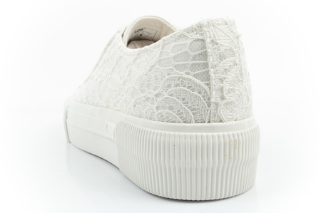 Lee Isla Damen-Sneaker, Weiß, Plateau, Schnürung