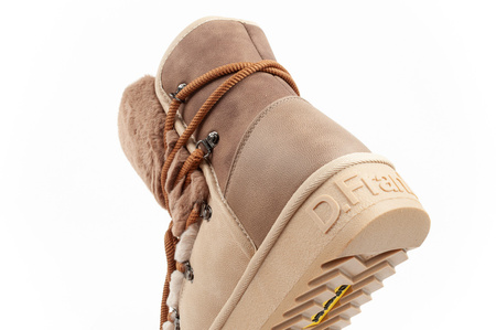 D. Franklin Damen Winterstiefel, modisches Fellfutter, isoliert, Braunbeige, High-Top