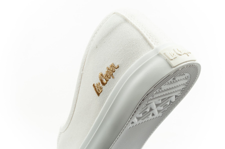 Lee Cooper Damen-Sneaker, weiße Slip-On-Ballerinas