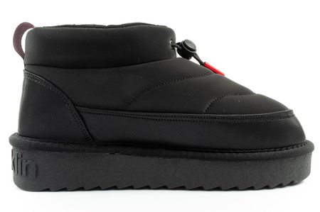 D.Franklin Damen Winterstiefel, modische, isolierte schwarze Stiefeletten