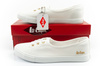 Lee Cooper Damen-Sneaker, weiße Slip-On-Ballerinas