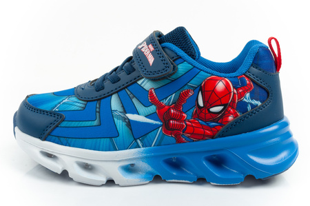 Leomil Spiderman Kinder-Sneaker, leicht, mit Klettverschluss und LED-Beleuchtung, blau