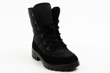 Progress Damen-Winterstiefel, Schwarz, Gefüttert, Lammfellfutter