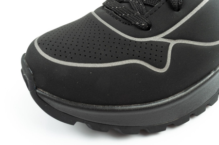 Skechers Kickoff Damen-Sneaker aus schwarzem Leder