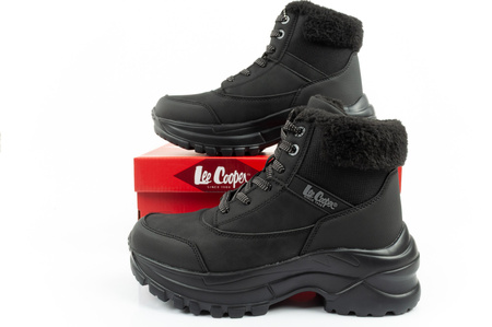 Lee Cooper Damen Winter-Wanderschuhe, Schwarz, Schnürschuh